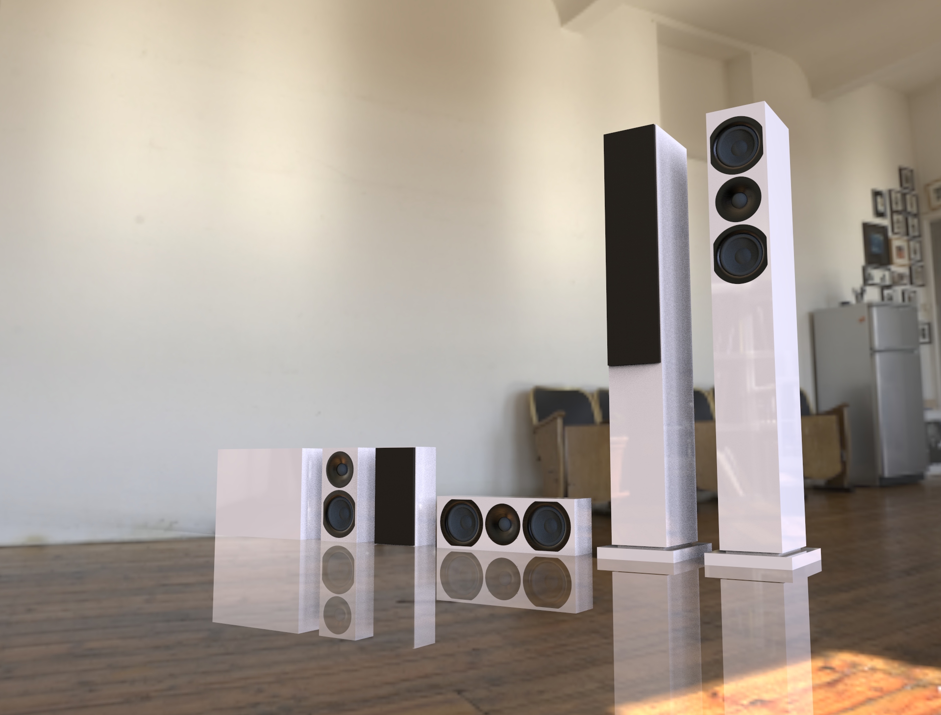 Pembesar suara HIFI-4 inci pembesar suara rak buku hifi