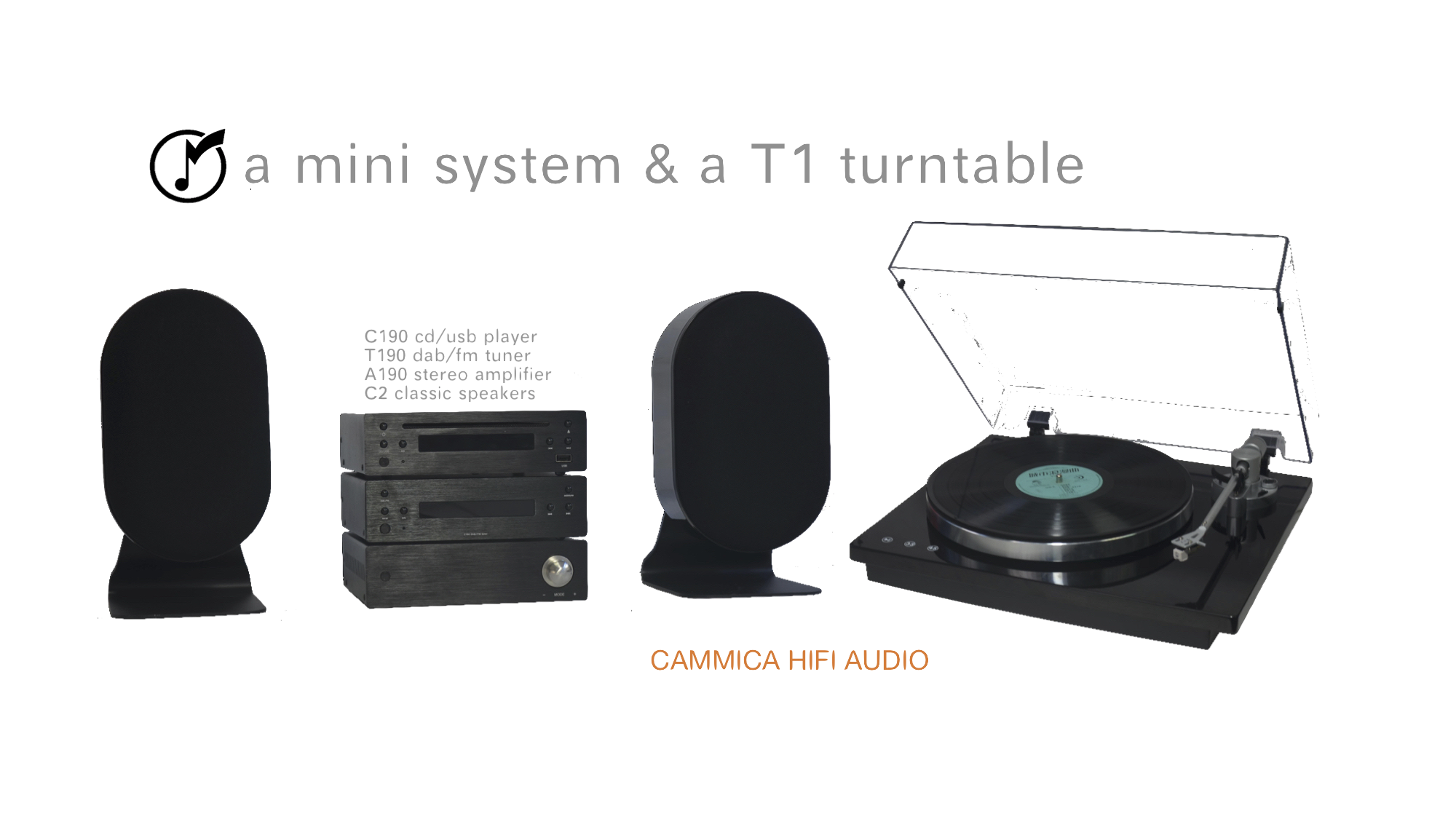 Sistem MINI HIFI dengan pemain CD, penguat stereo, penala DAB