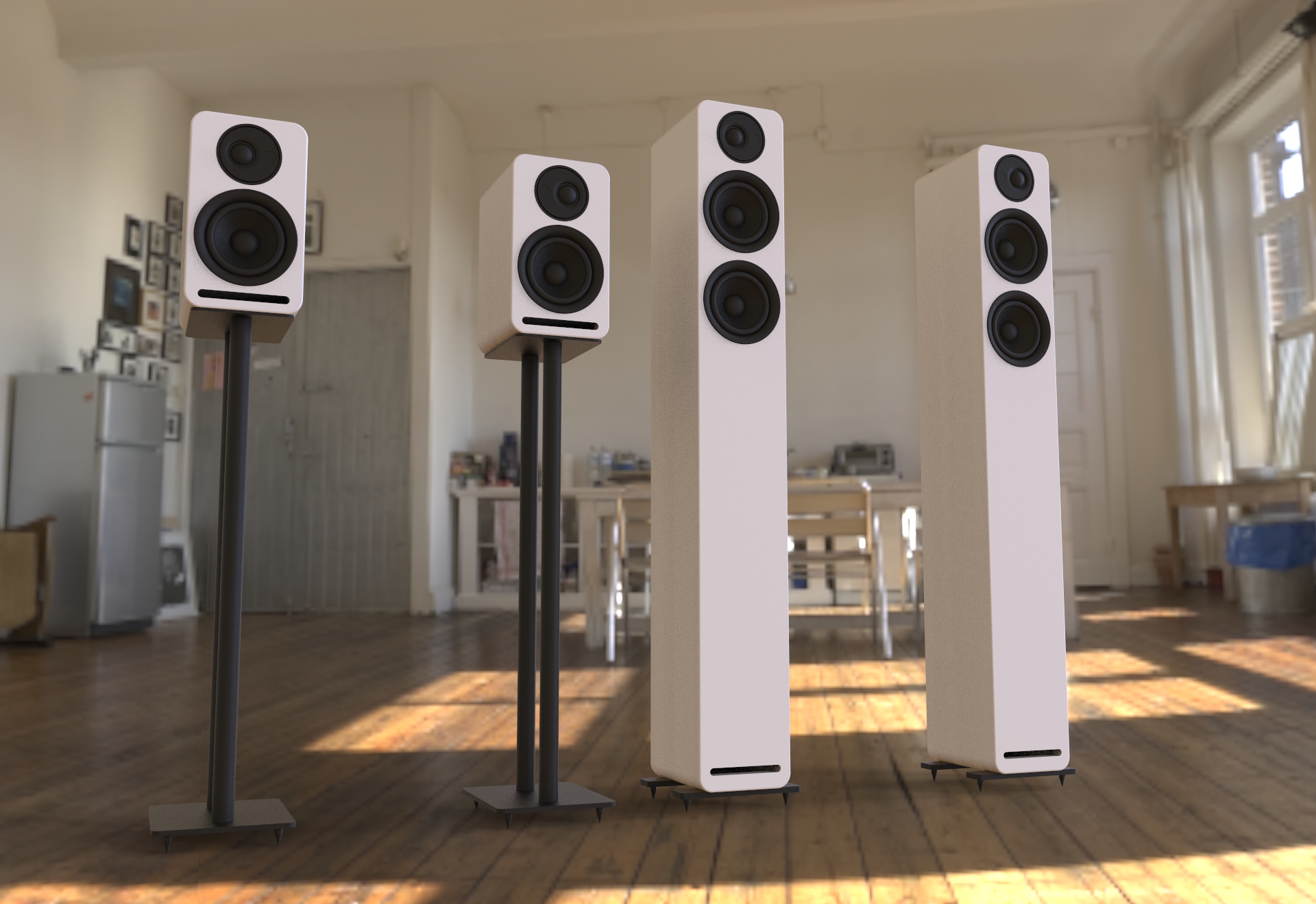 Pembesar suara HIFI-4 inci pembesar suara rak buku hifi