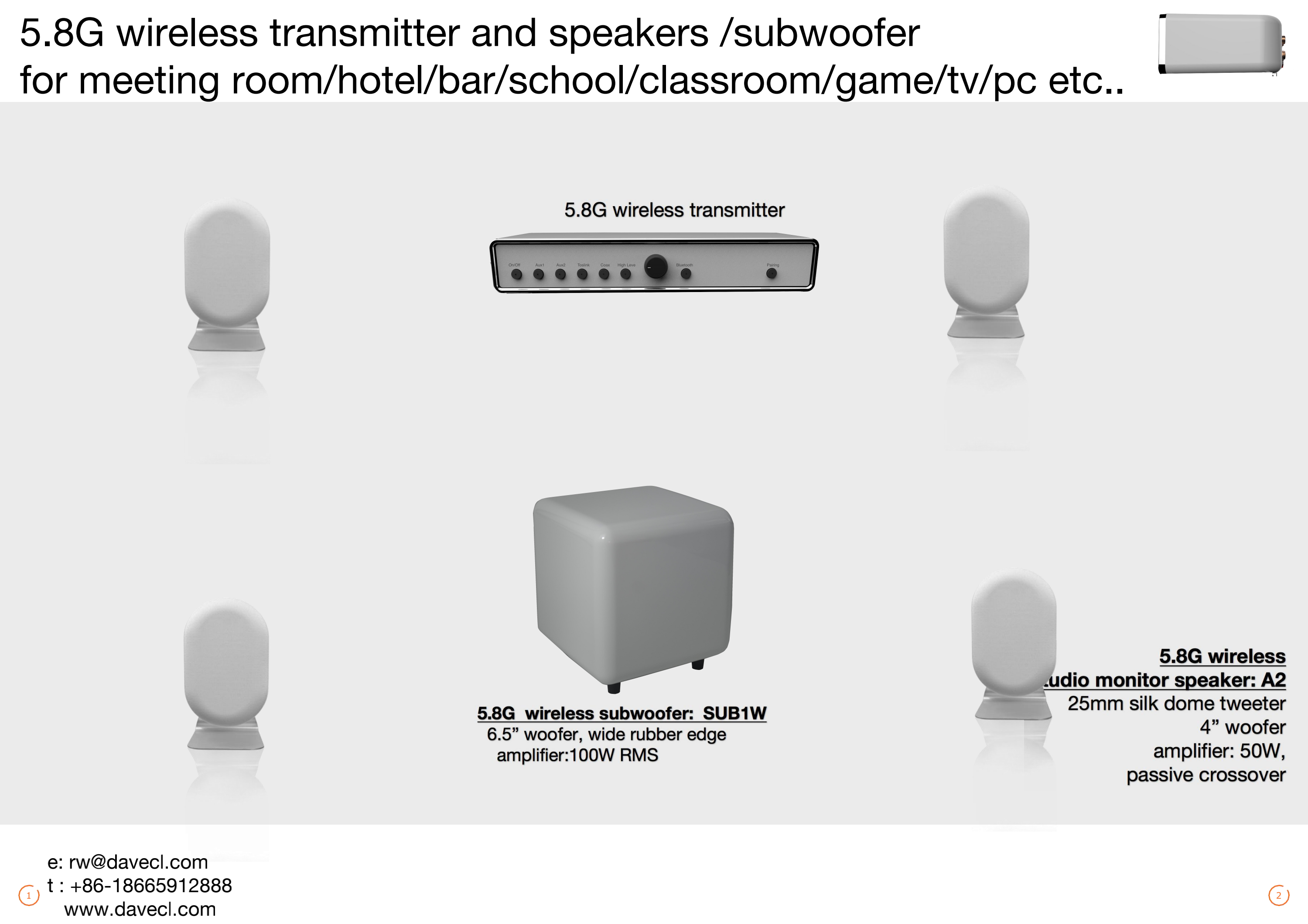 Subwufer 6.5 inci-teater rumah 6.5 inci Subwufer