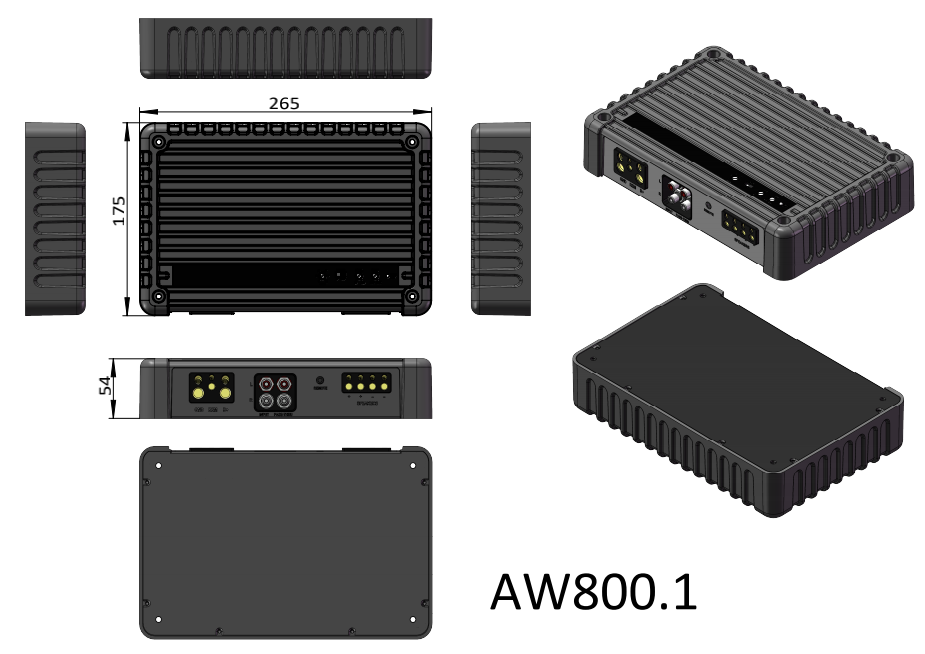 Amplifier Marin-800 watt penguat subwufer marin