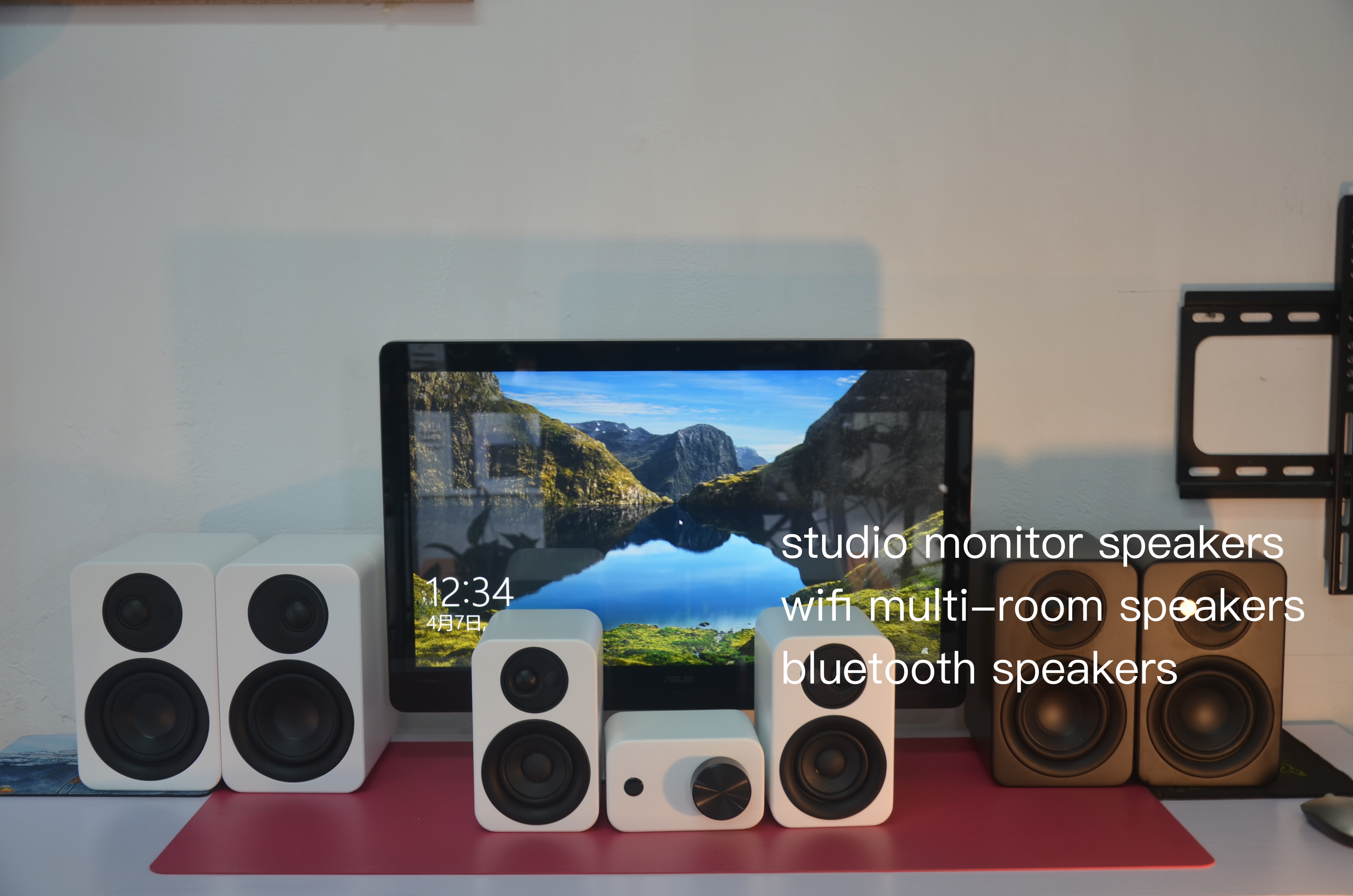 Pembesar suara aktif-5 inci pembesar suara monitor studio bluetooth stereo