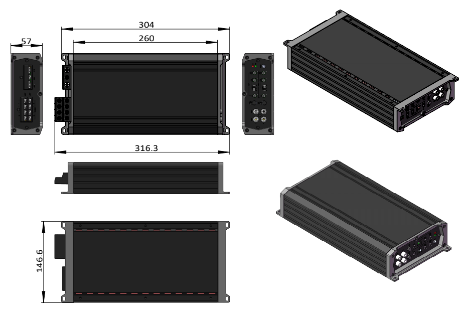 Penguat subwufer marin 800 watt mart